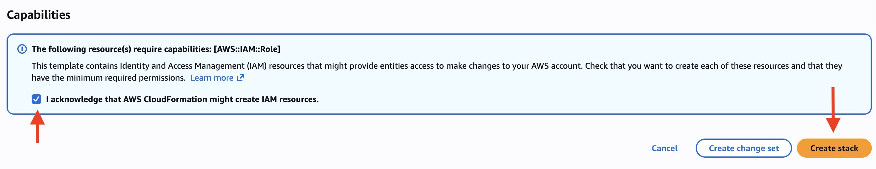 CloudFormation deployment confirmation