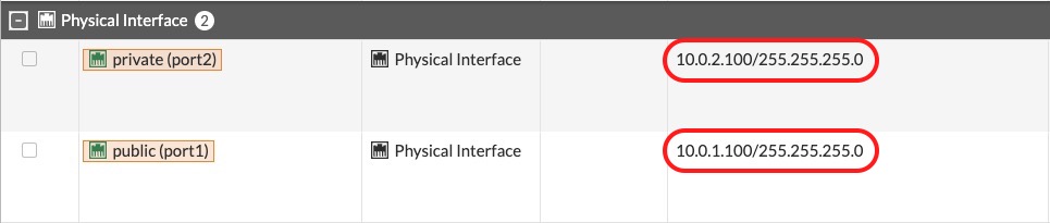 FortiGate interface configuration